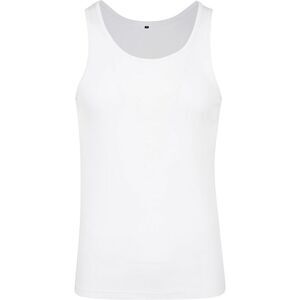 Build Your Brand Mens Plain Tank Top / White